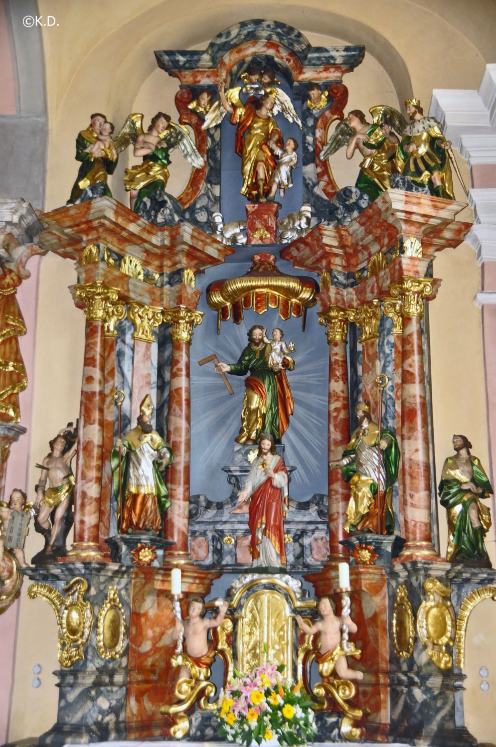 Josefsaltar in der Pfarrkirche von Moosburg (Kärnten)