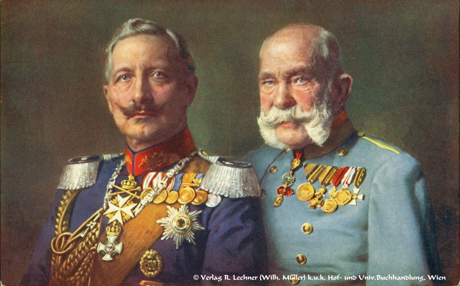 Kaiser Franz Josef I. und Kaiser Wilhelm II.