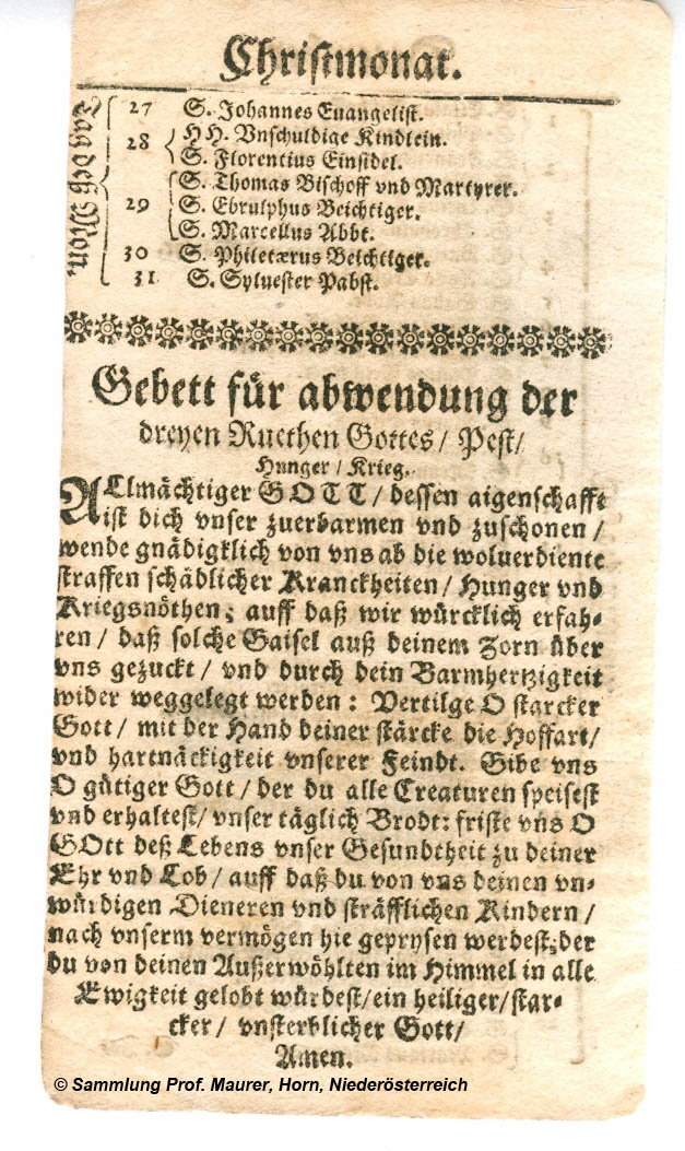 Kalenderblatt ex 1677