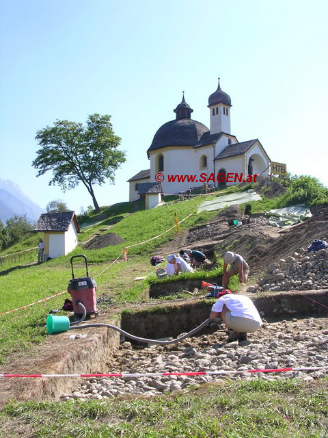 Kalvarienberg Arzl, archäologische Grabungsstelle