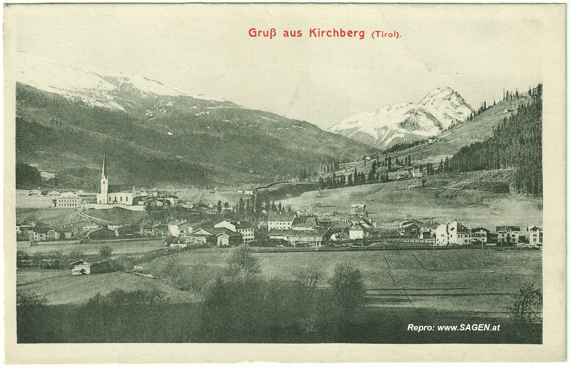 Kirchberg in Tirol um 1907