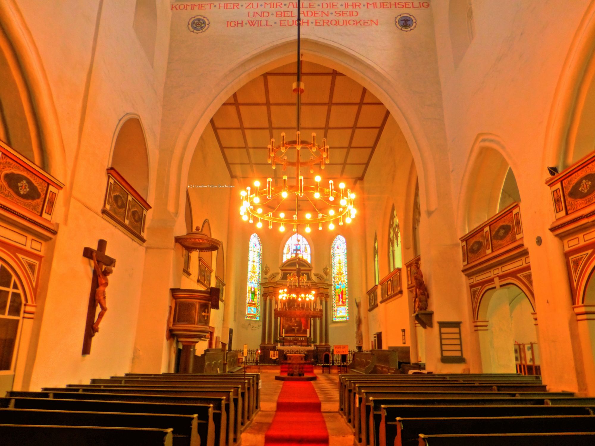 Kirchenschiff der St. Martinikirche zu Stolberg.