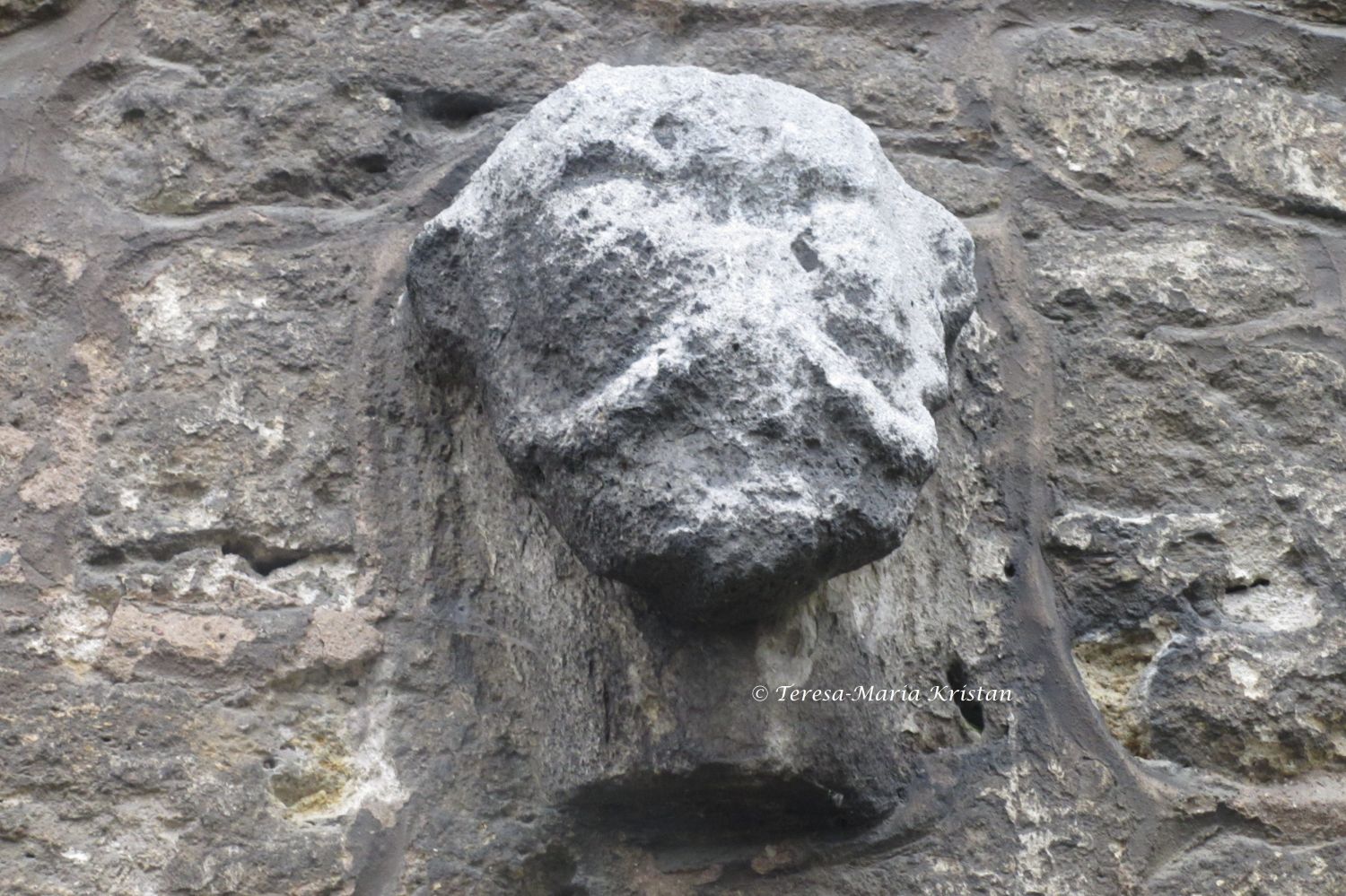 Kopf des Götzen Krodo an der Bündheimer Kirche, Bad Harzburg