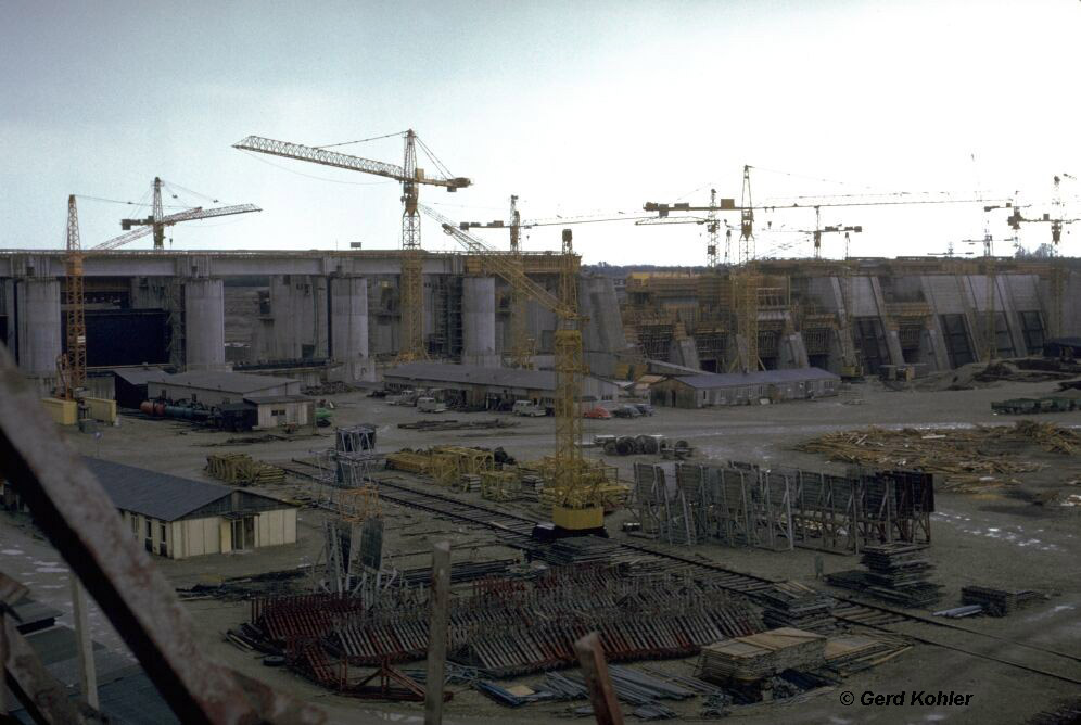 Kraftwerk Altenwörth, Baustelle 1975