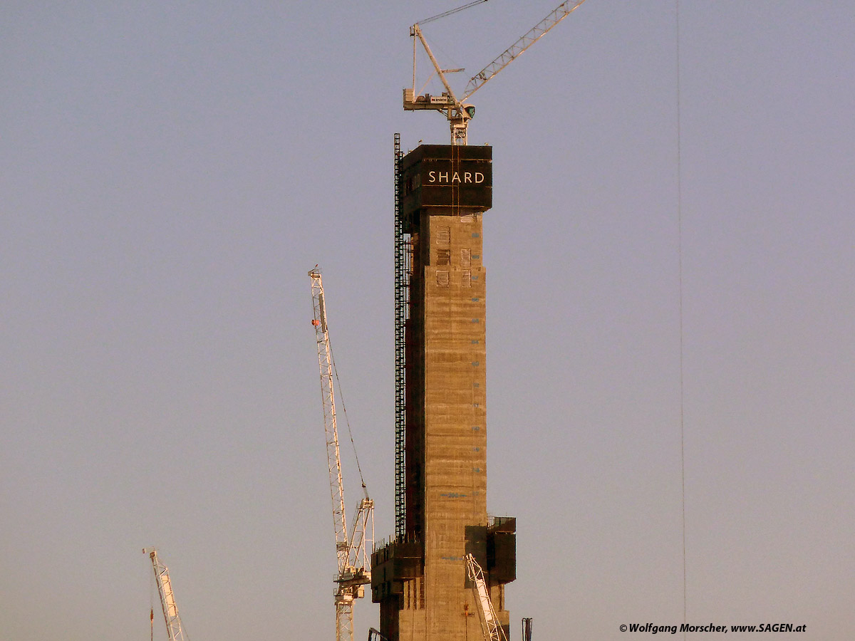 Kranbaustelle London, Shard Tower