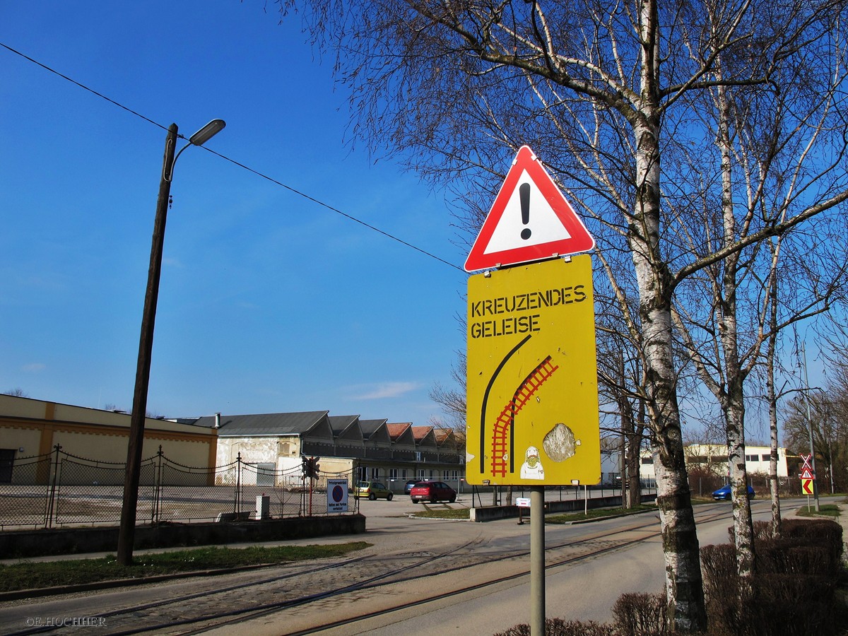 Kreuzendes Geleise Glanzstoff-Fabrik in St. Pölten