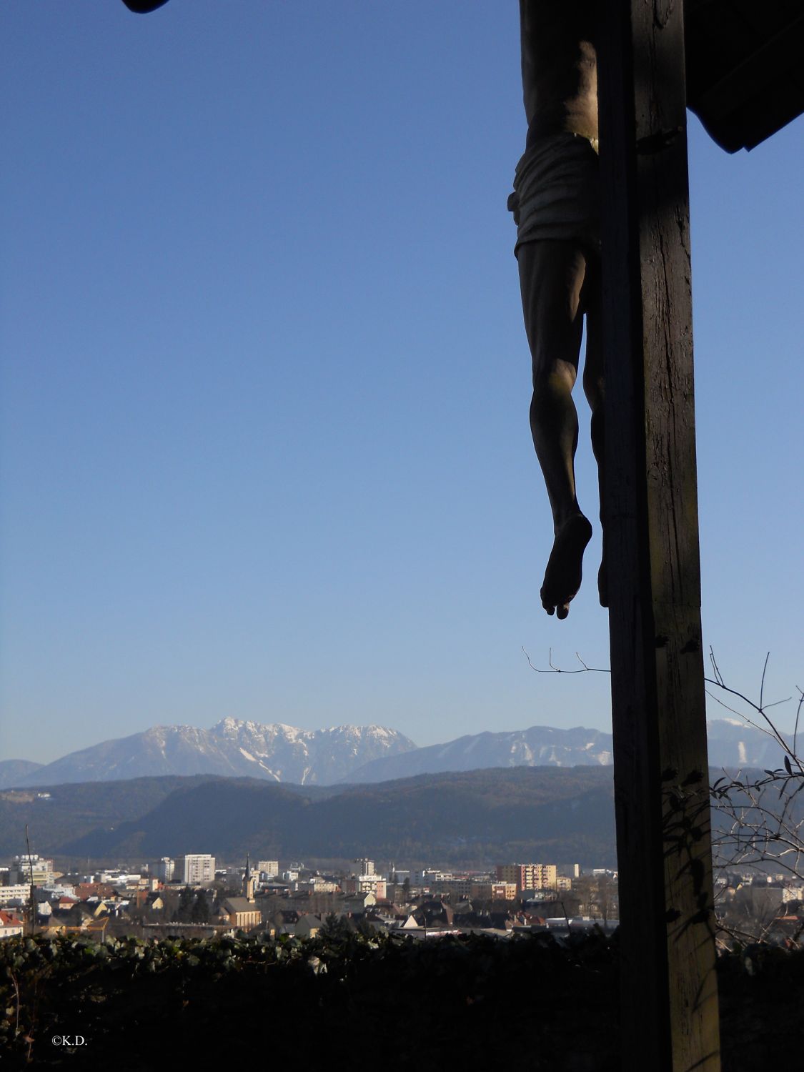 Kreuzigungsgruppe auf dem Kreuzbergl in Klagenfurt