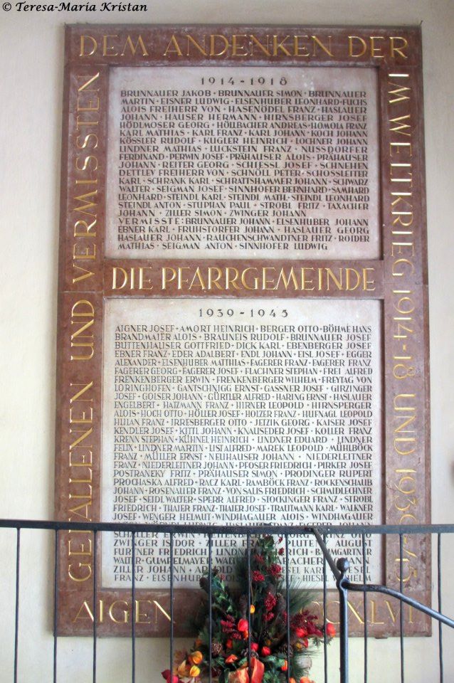 Kriegergedenktafel Kirche Aigen, Salzburg