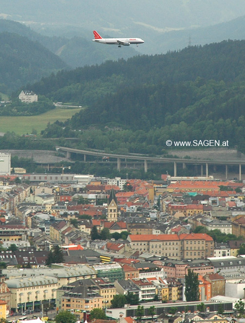 Landeanflug Innsbruck