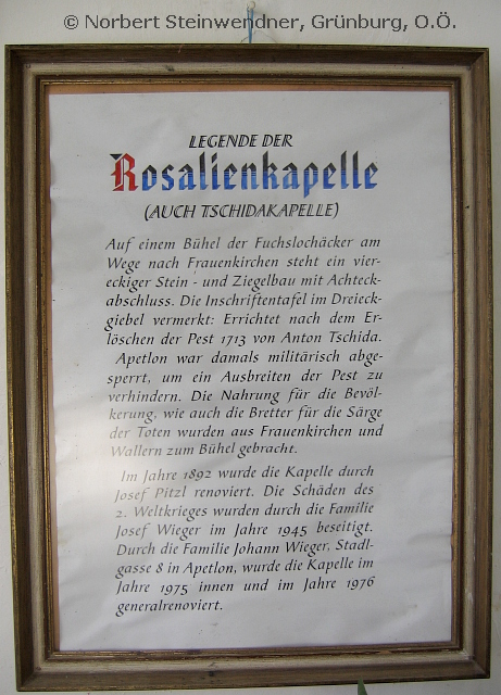 Legende der Rosalienkapelle (1)