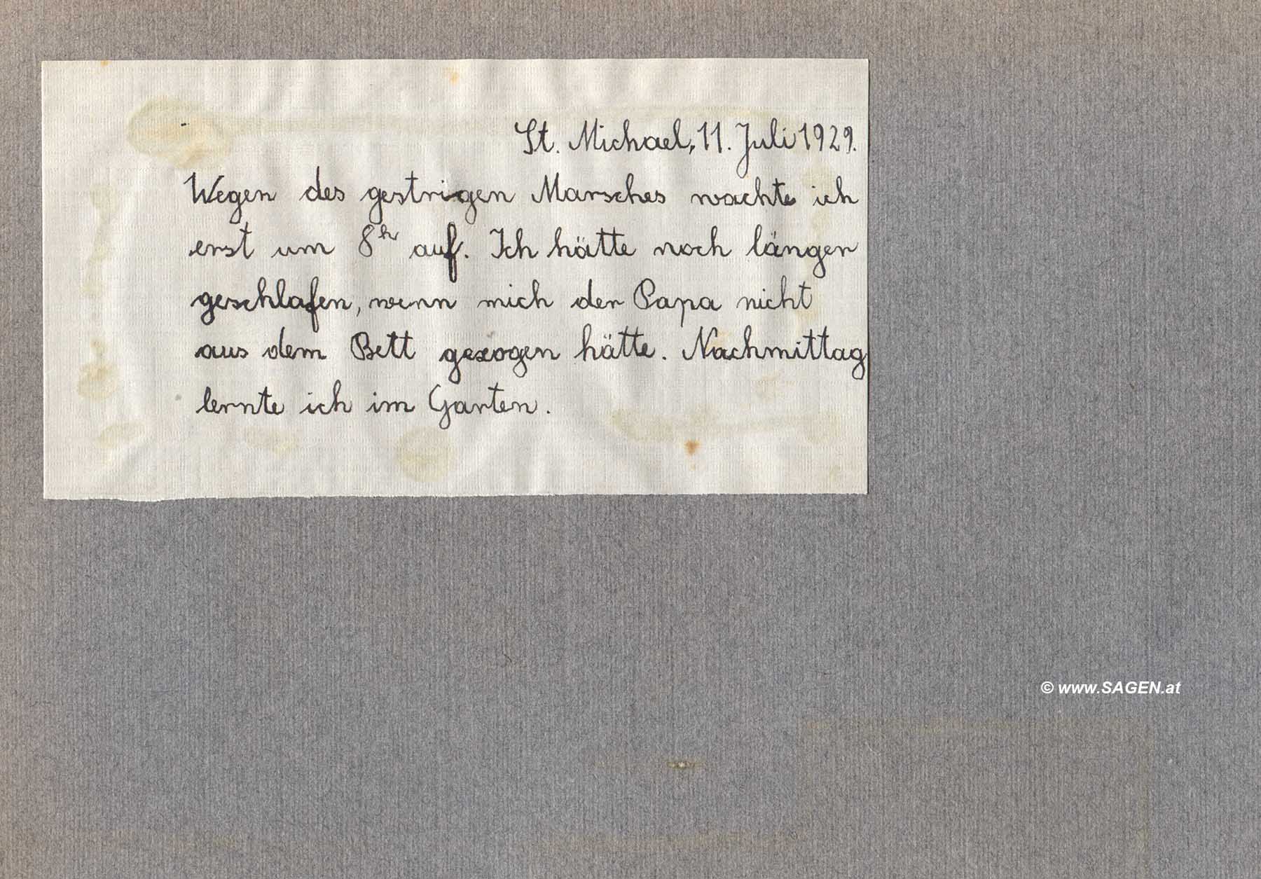 Mein Sommer 1929 - Fotoalbum und Tagebuch