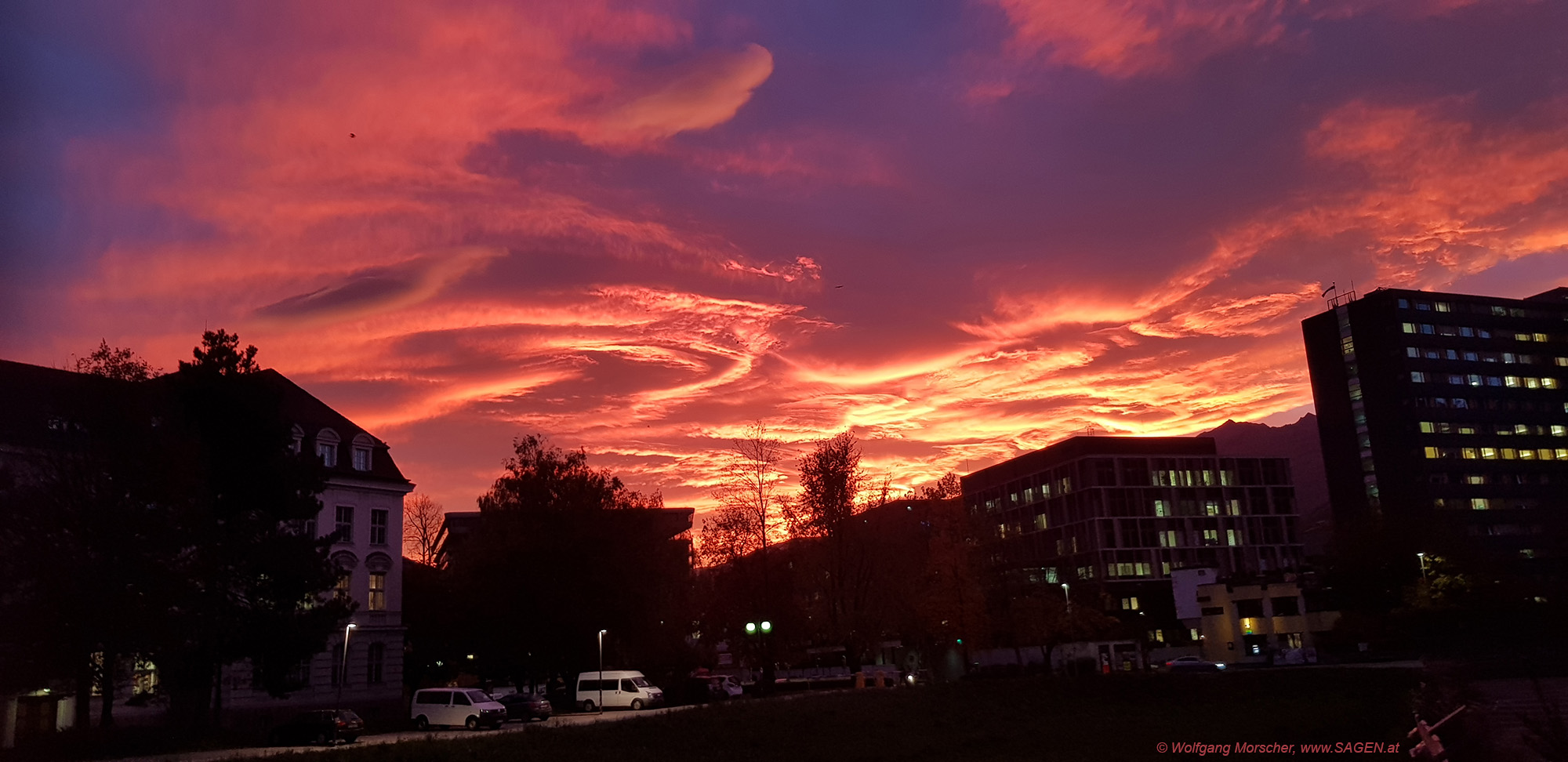 Morgenhimmel Innsbruck 24. Oktober 2019