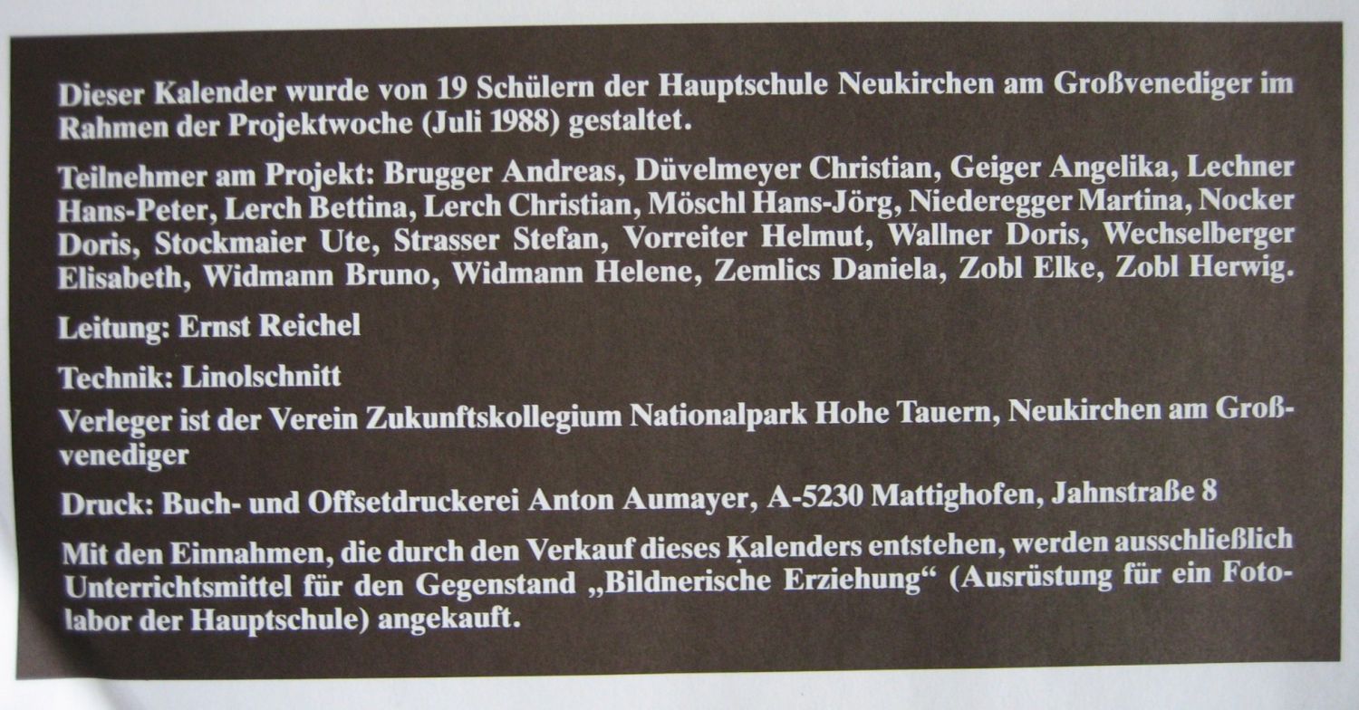 Neukirchner Kalender 1989