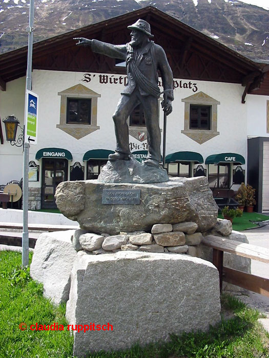 obergurgl: bergführer-denkmal