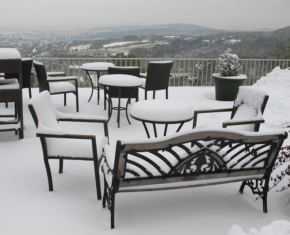 Oktoberschnee auf der Kahlenbergterrasse