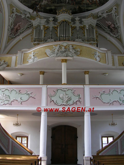 Orgelempore der Pfarrkirche St. Gallus, Weer (Tirol)