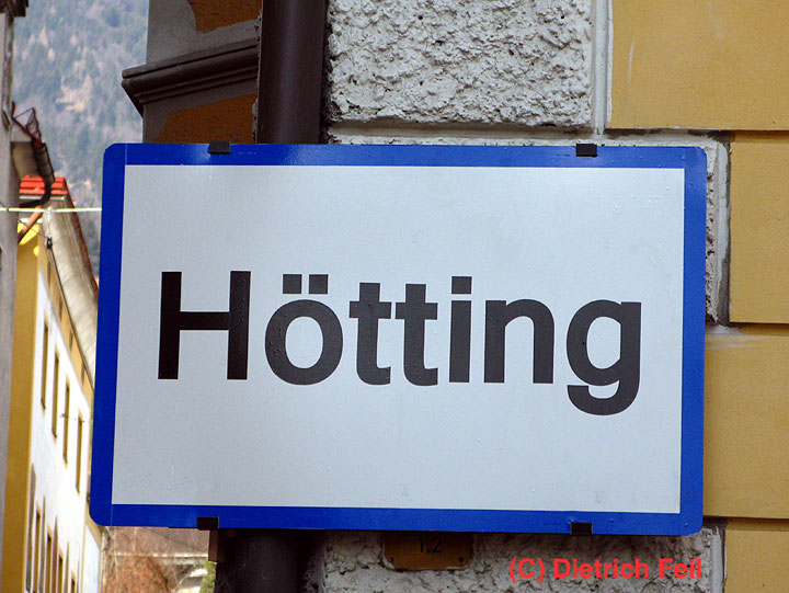 Ortstafel: Hötting