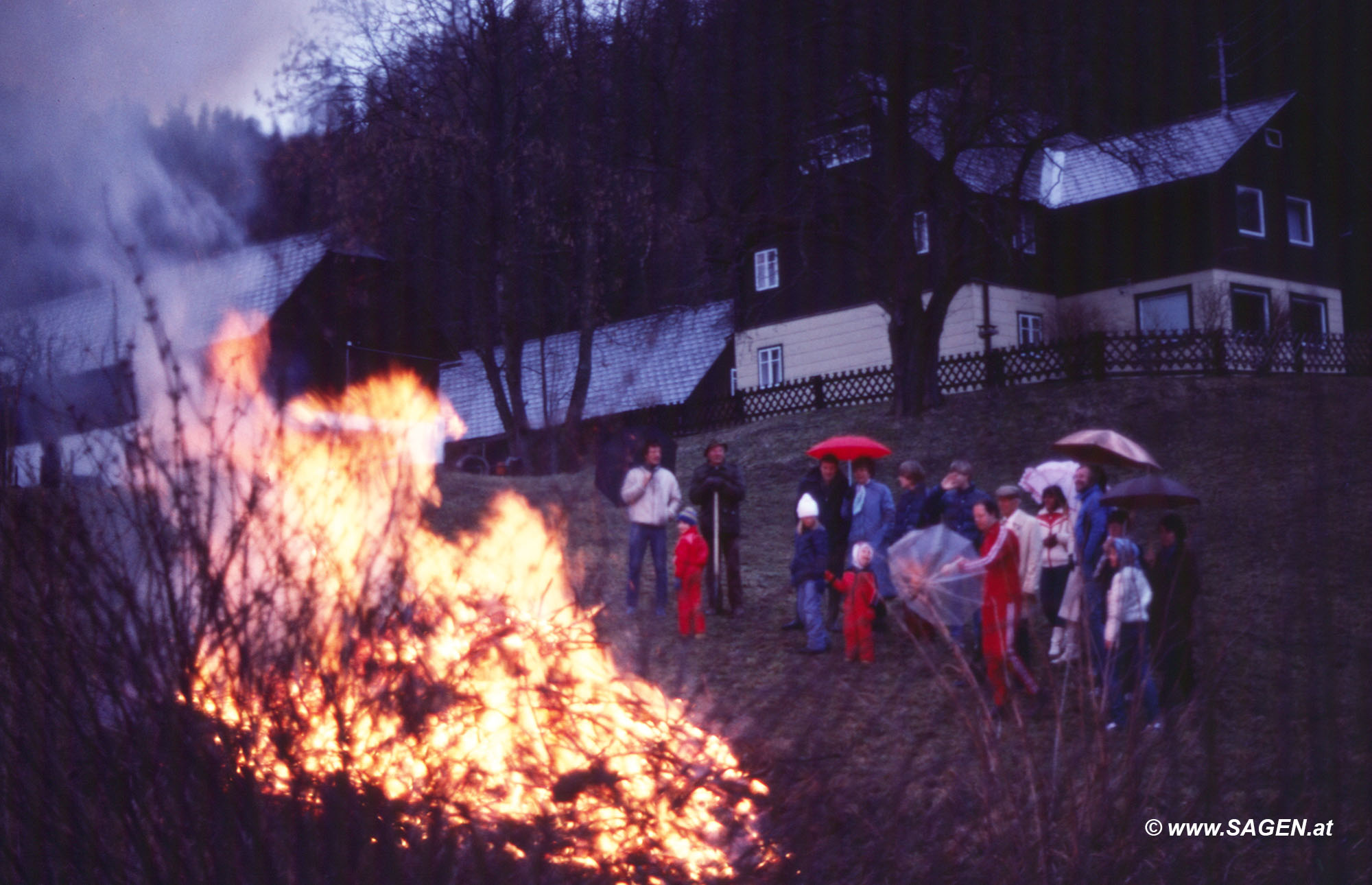 Osterfeuer Aigen Ennstal 1983