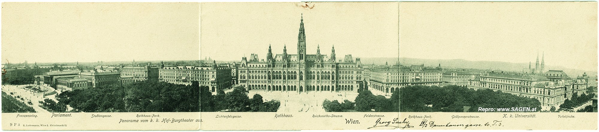 Panorama Wien im Jahr 1905