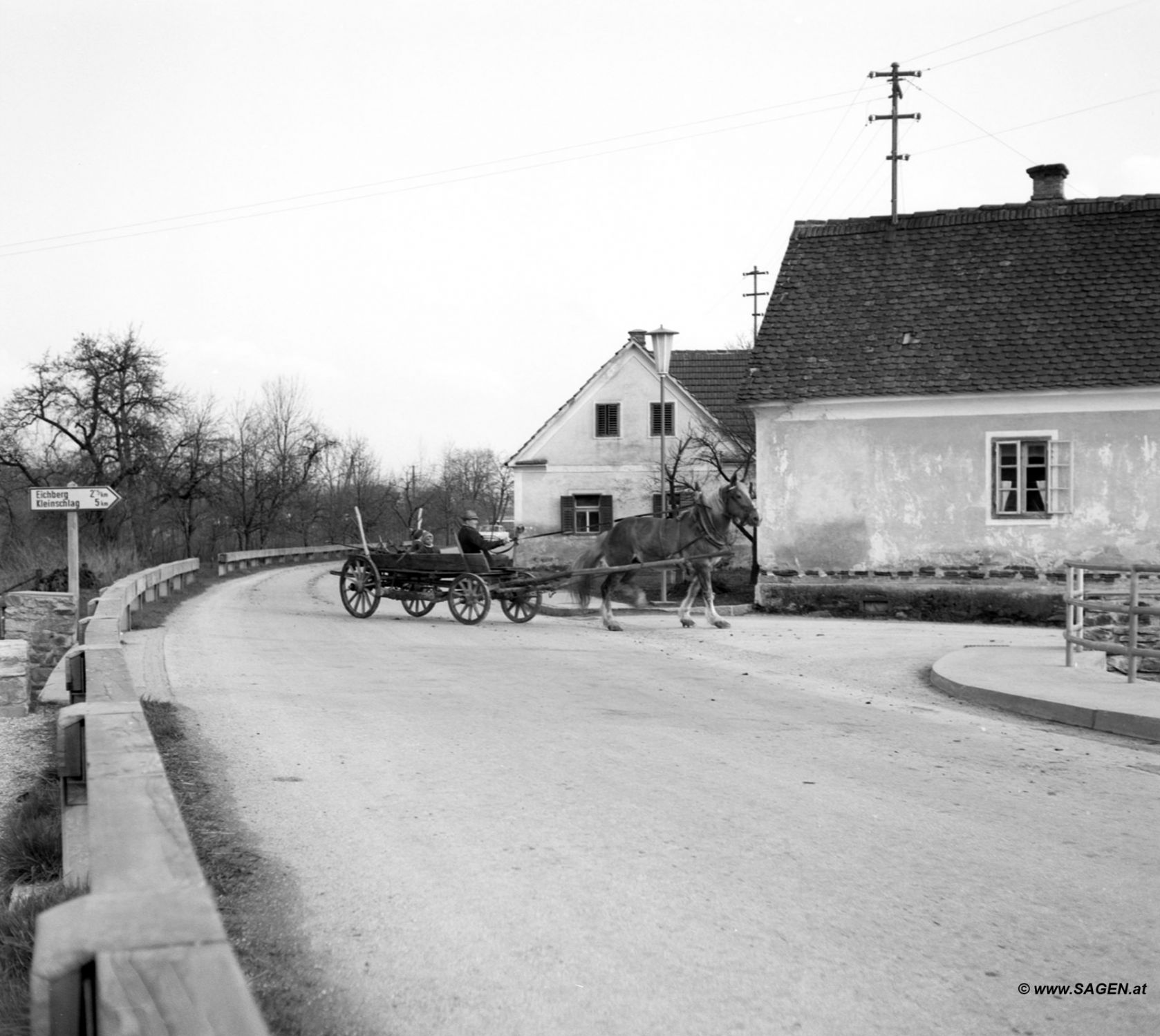 Pferdefuhrwerk in Rohrbach an der Lafnitz