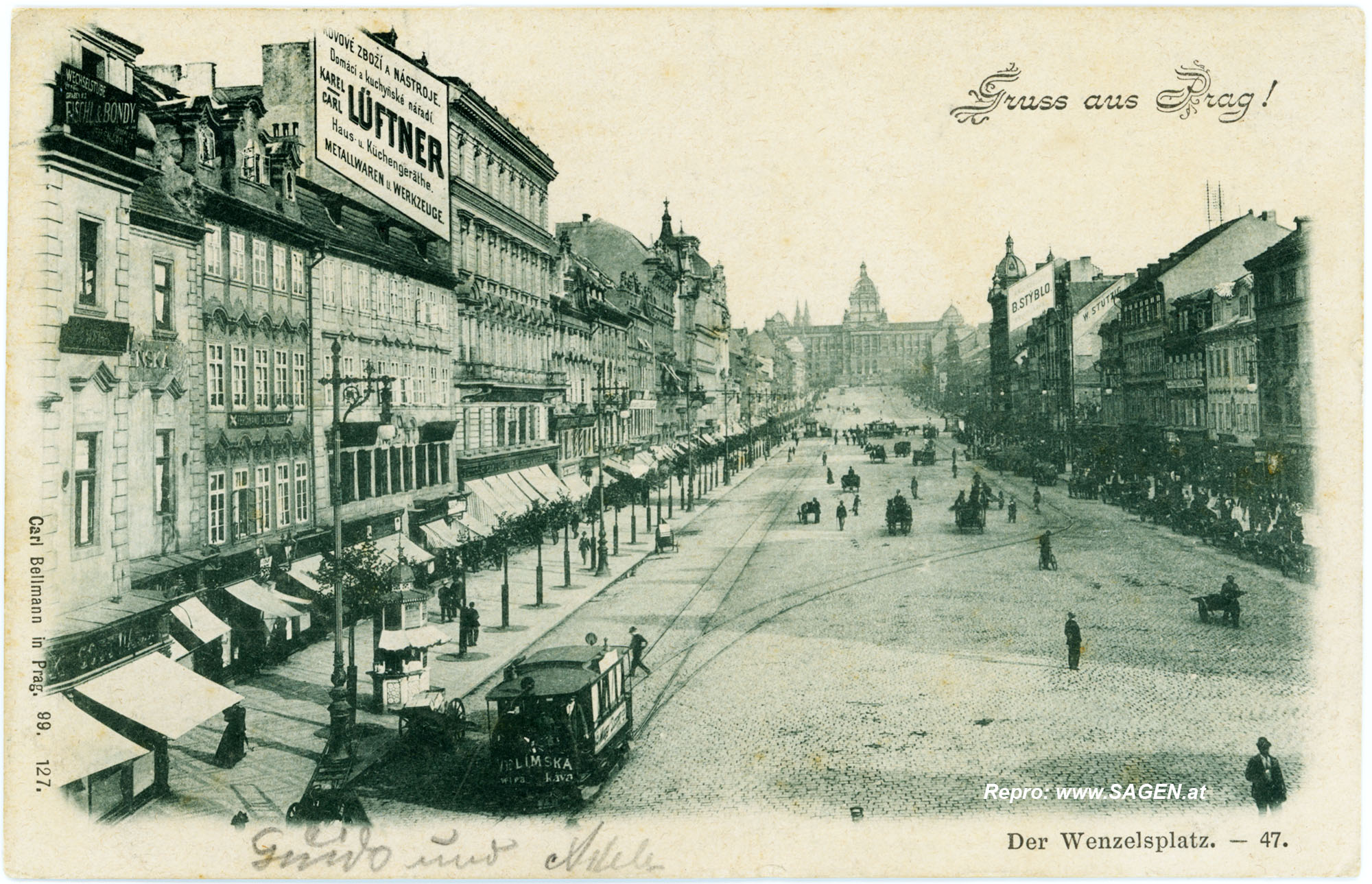 Prag Wenzelsplatz im Jahr 1899