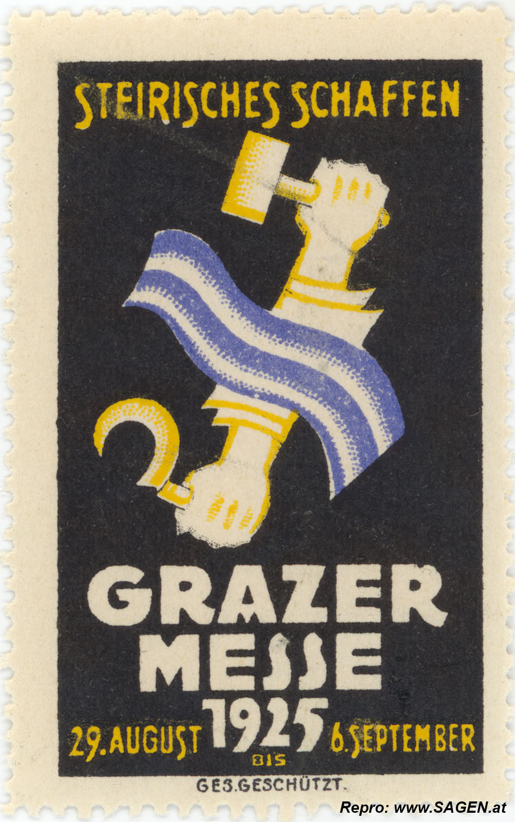 Reklamemarke Grazer Messe 1925