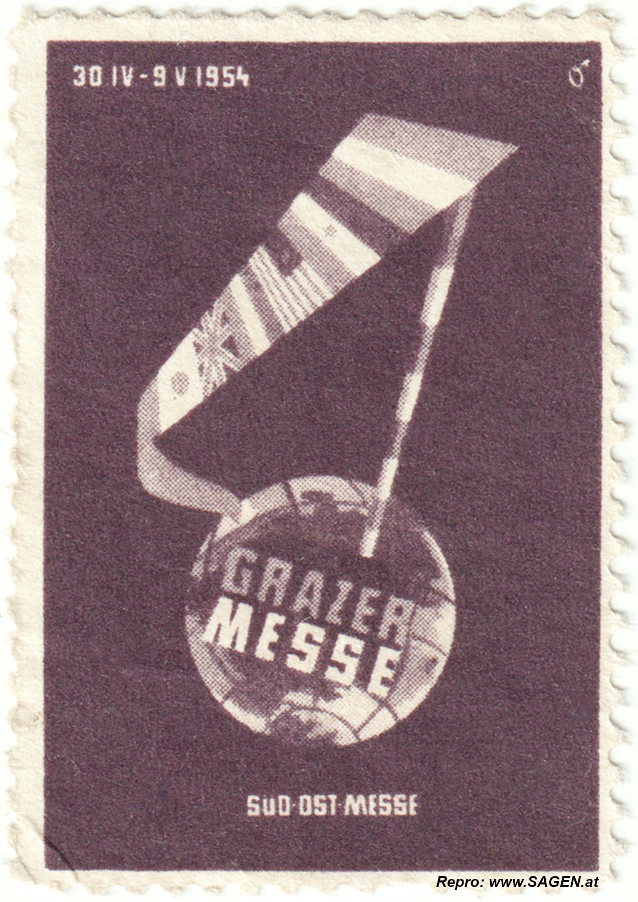 Reklamemarke Grazer Messe 1954