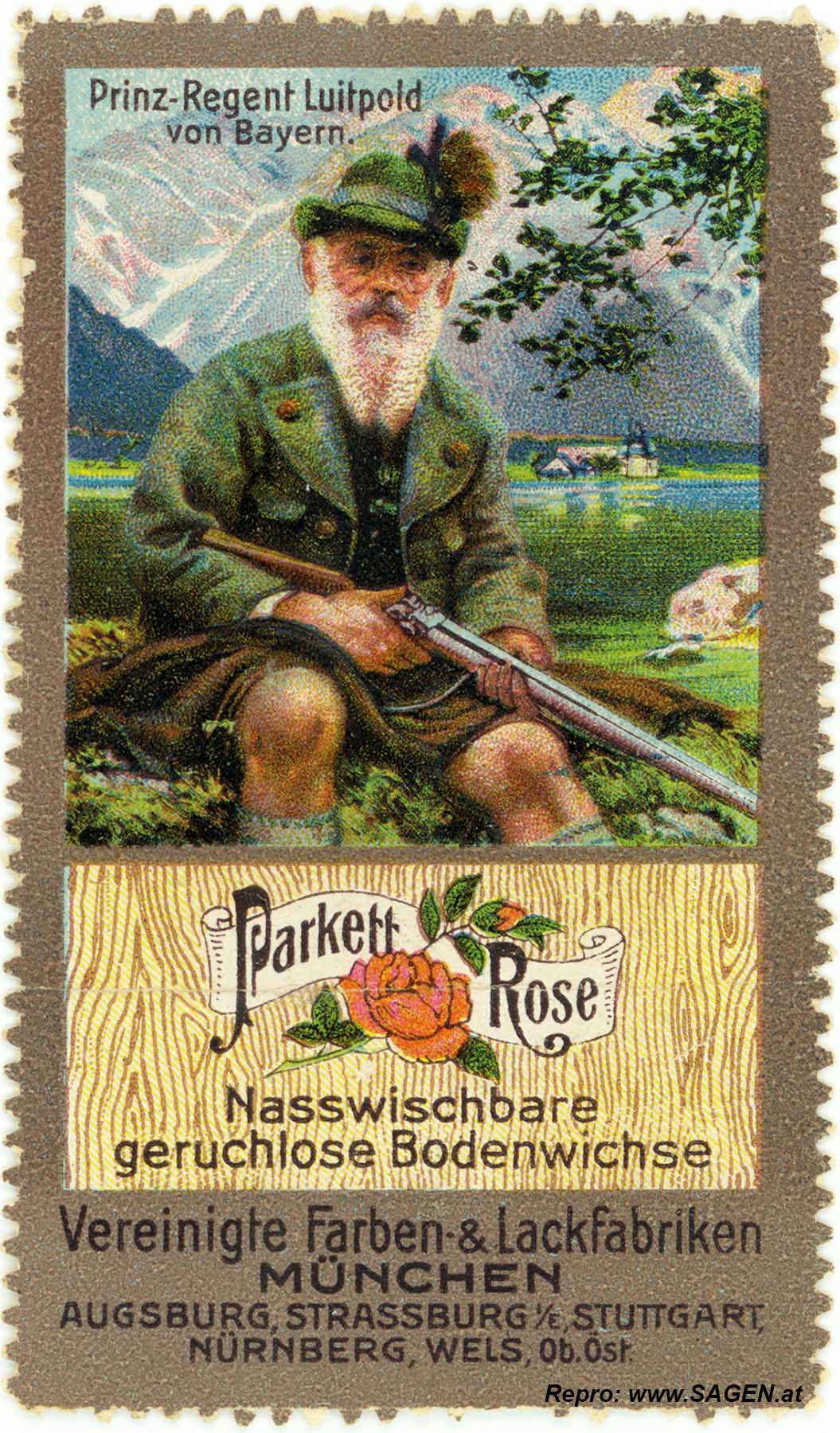 Reklamemarke Parkett Rose Bodenwichse