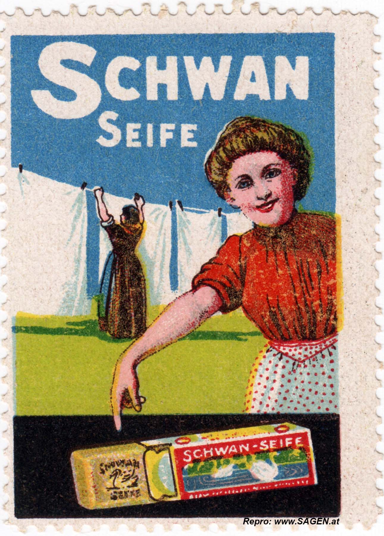 Reklamemarke Schwan Seife