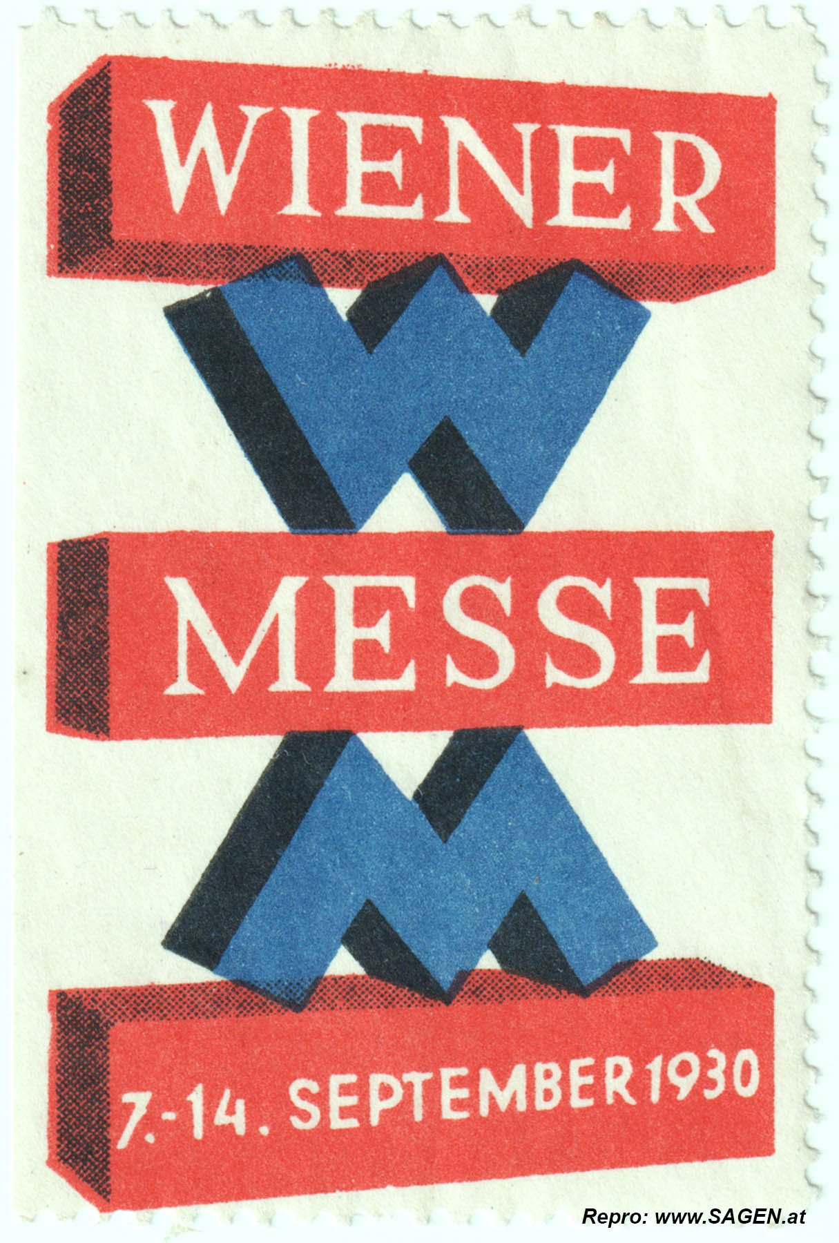 Reklamemarke Wiener Messe 1930
