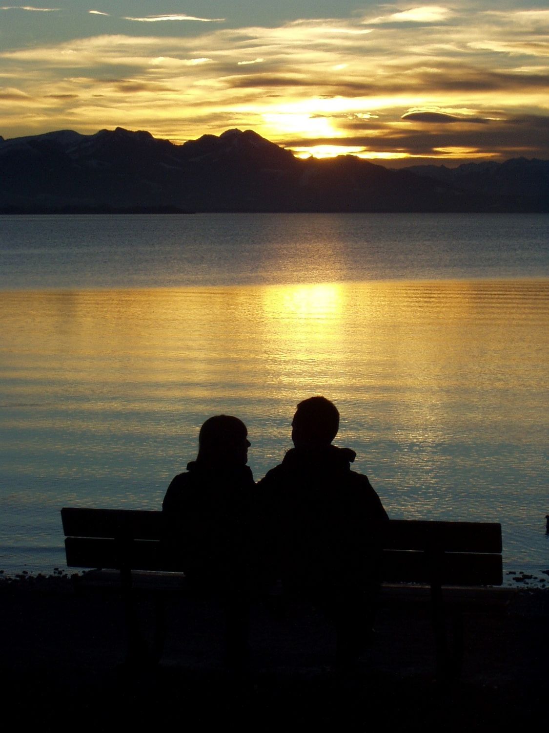 Romantisches Paar am Chiemsee