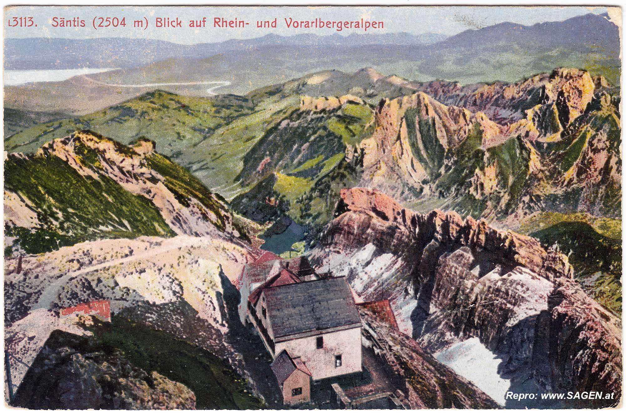 Säntis - Blick auf Rhein- und Vorarlbergeralpen