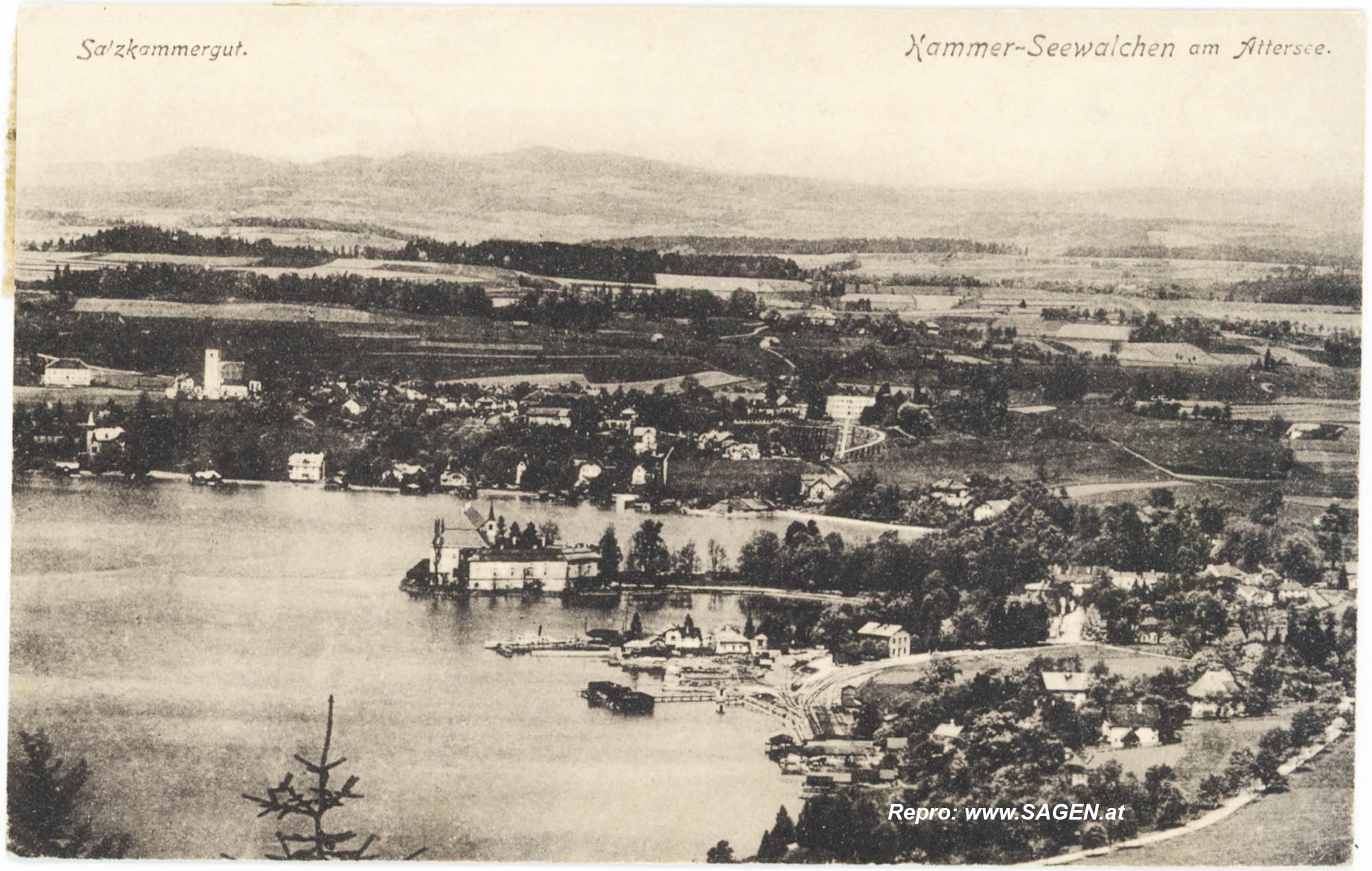 Salzkammergut. Kammer-Seewalchen am Attersee.