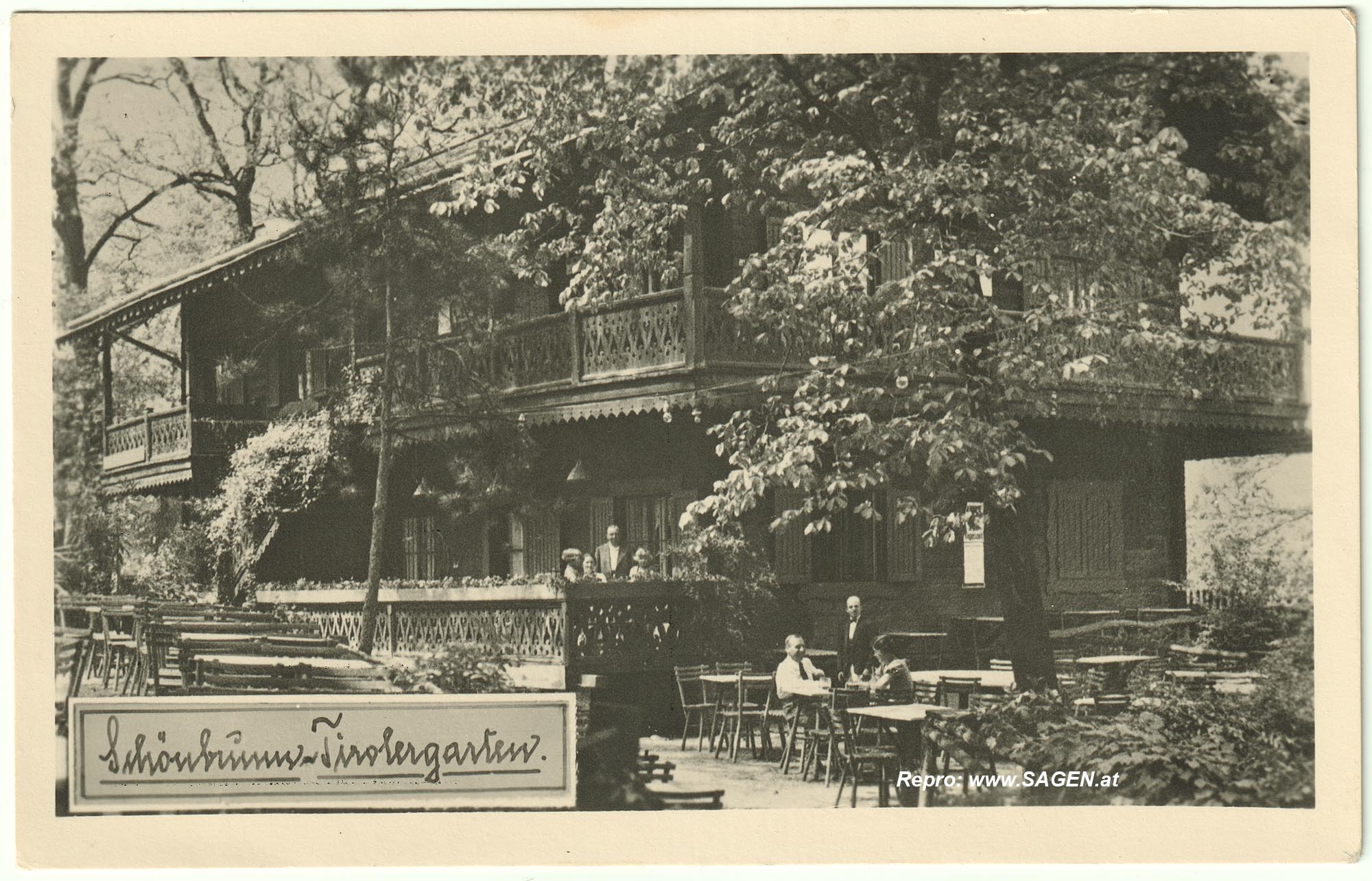 Schönbrunn Tirolergarten 1930er Jahre