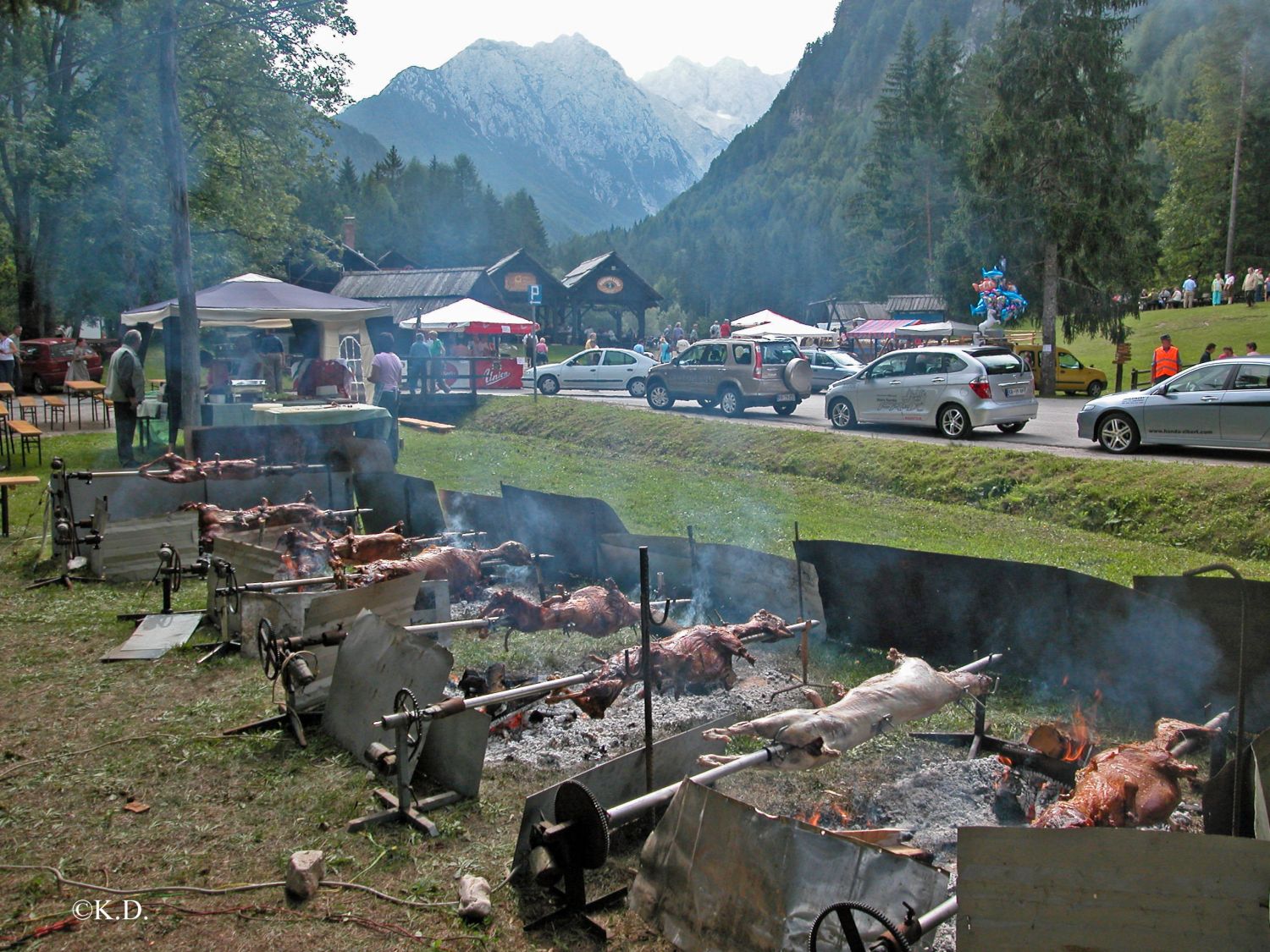 Schaffest am See von Jezersko (Slowenien)