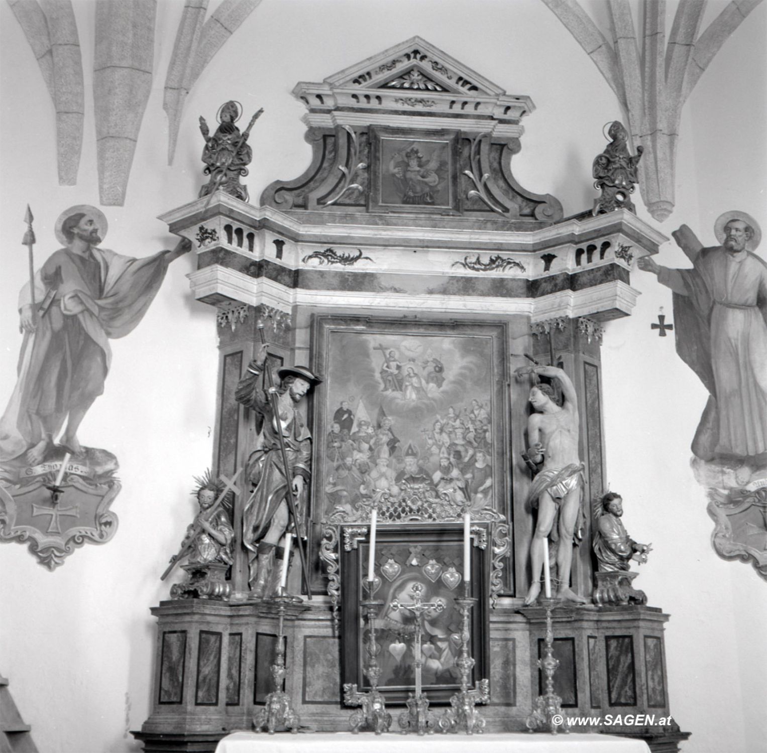 Schnauders, St. Georg, Seitenaltar, Vierzehn Nothelfer