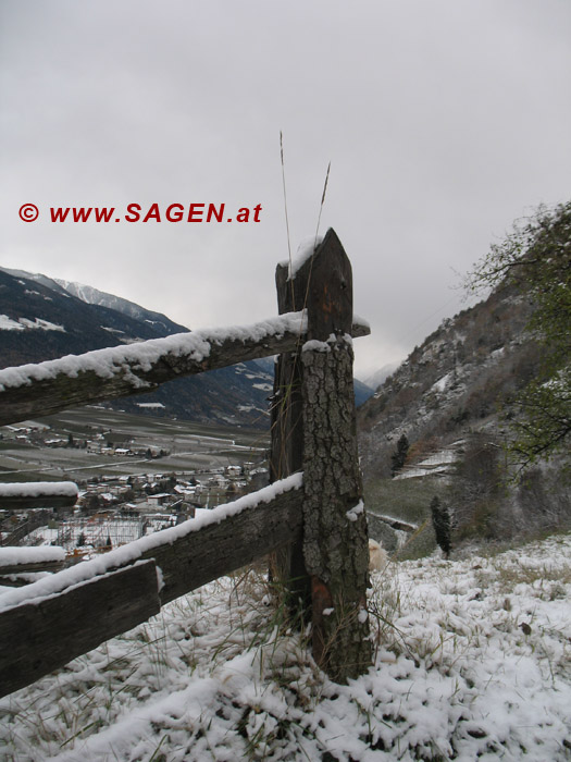 Schneebild Südtirol