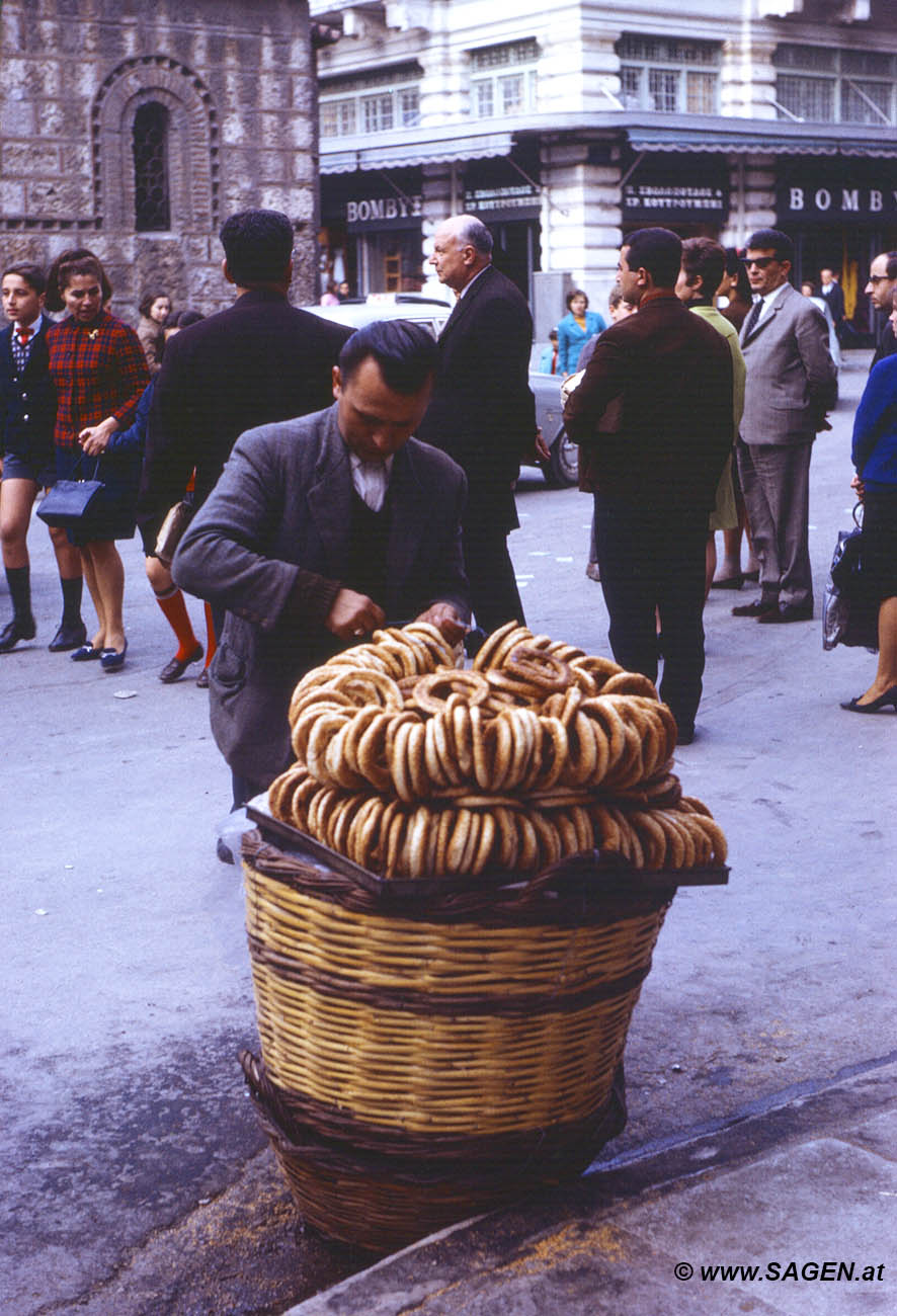 Sesam-Bagel-Verkäufer Athen