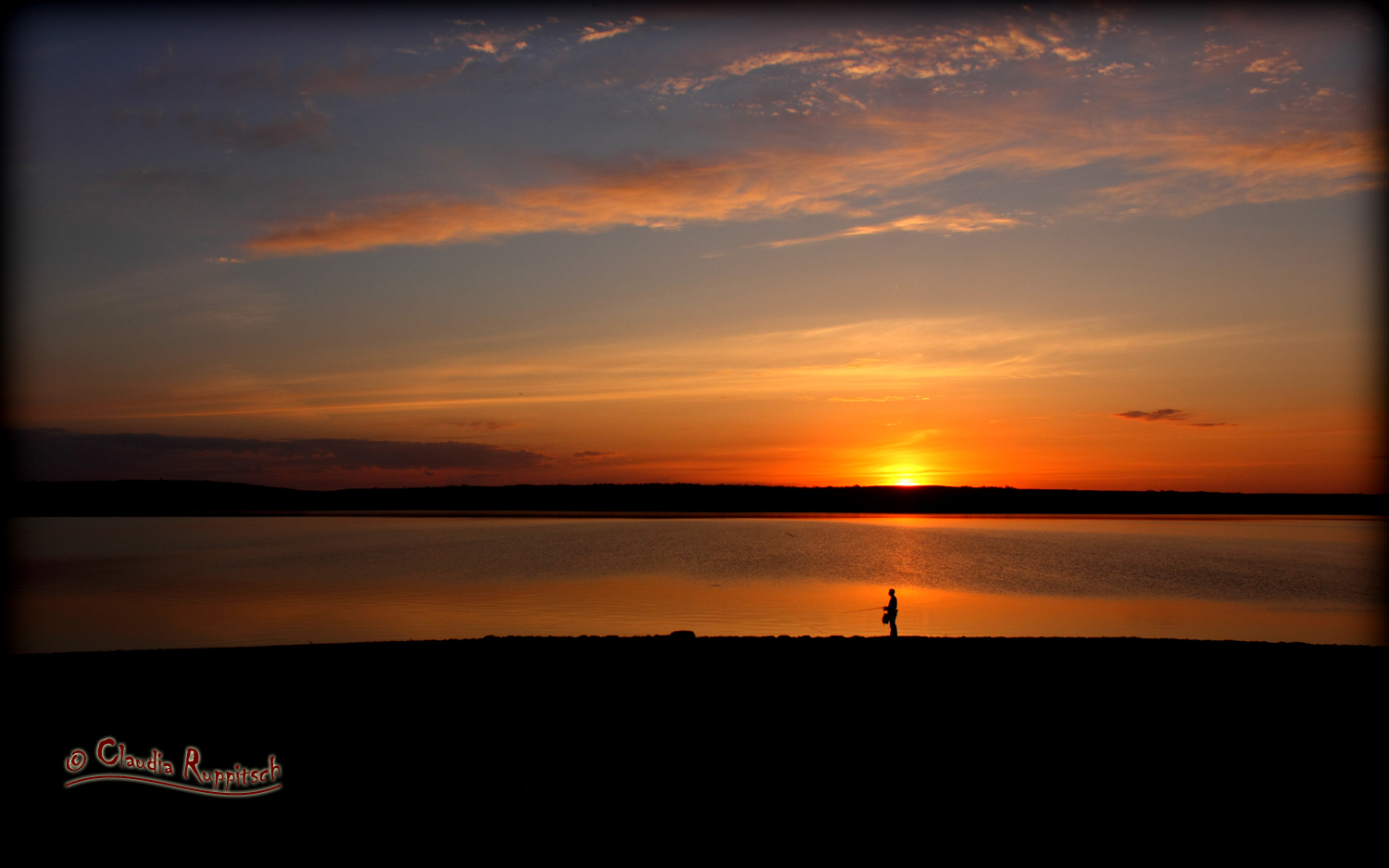 Sonnenübergang am Lake Diefenbaker