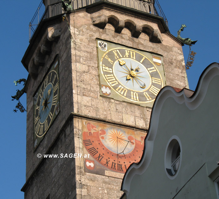 Sonnenuhr Innsbrucker Stadtturm