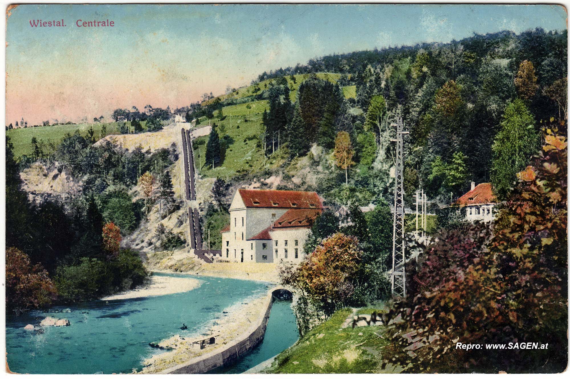 Speicherkraftwerk Wiestal, Zentralgebäude um 1913