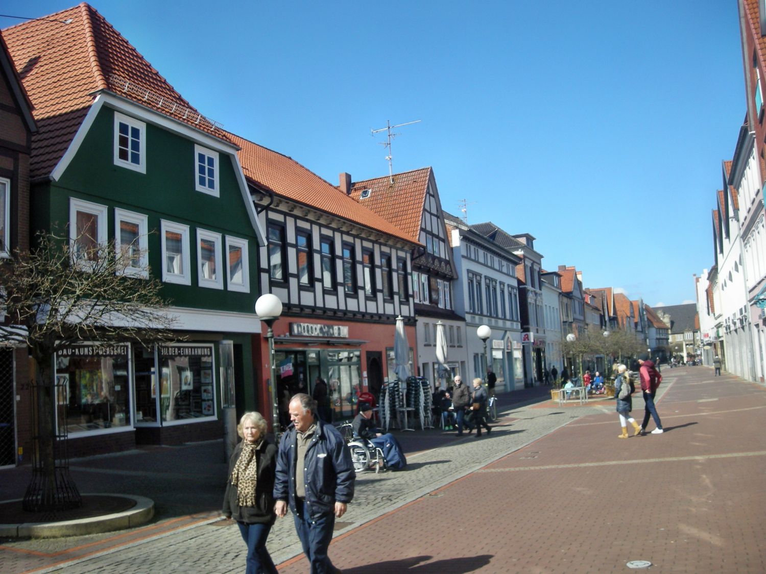 Stadthagen: Die Obernstraße, Blick in Richtung Markt