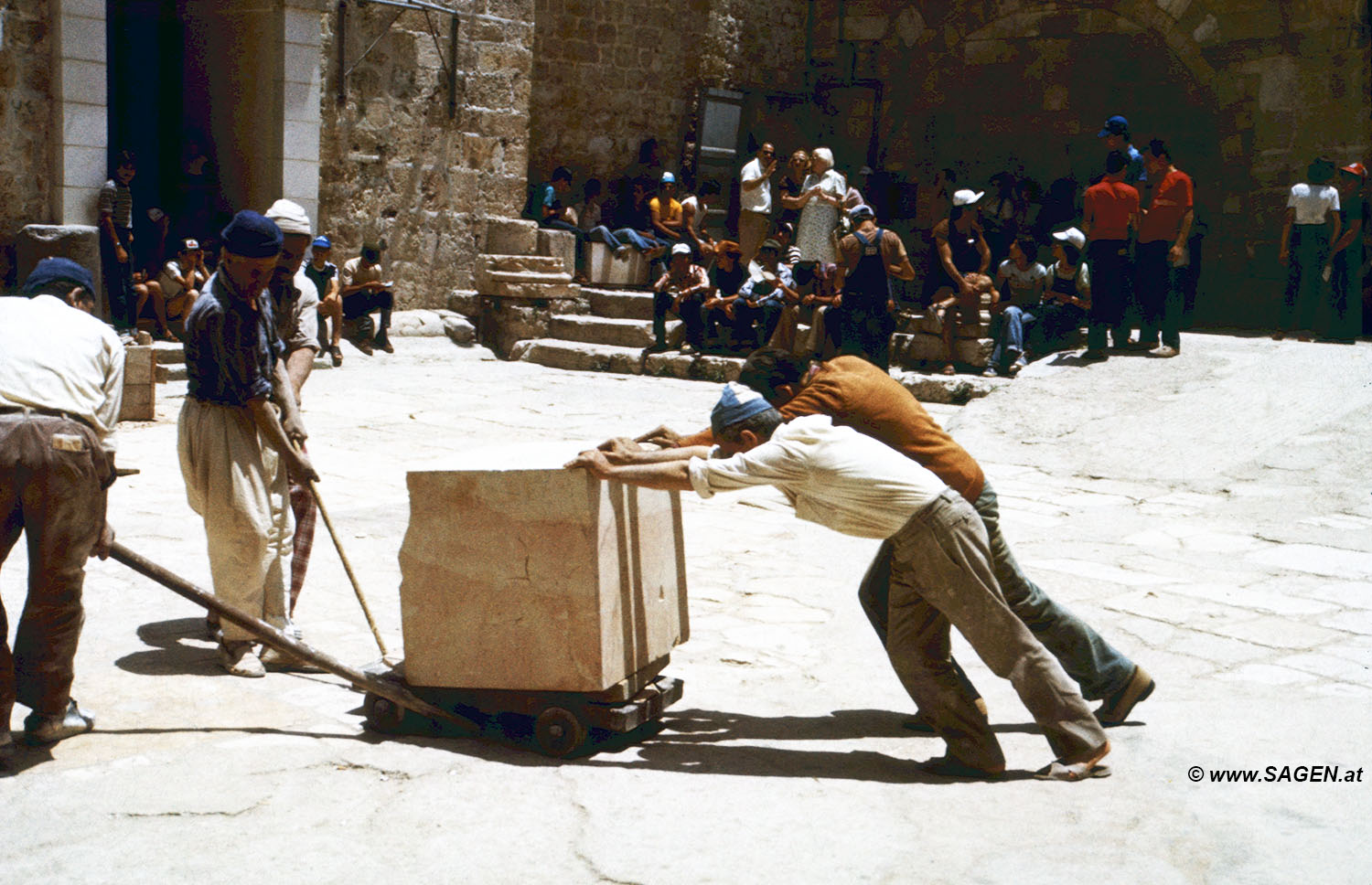 Steinmetzhandwerk an der Grabeskirche, Jerusalem