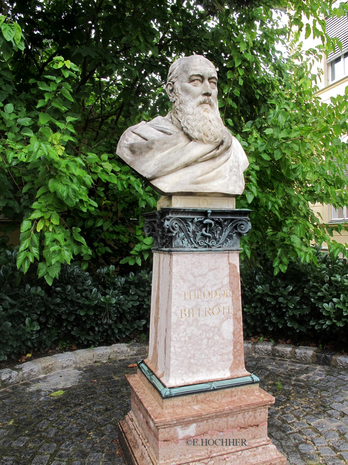 Theodor Billroth Denkmal vor dem Rudolfinerhaus in Wien-Döbling