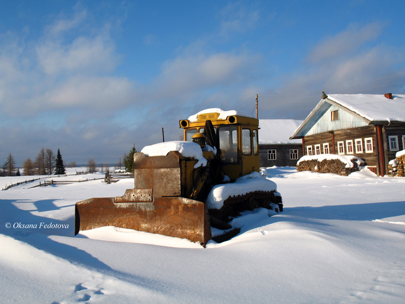 Traktor im Schnee