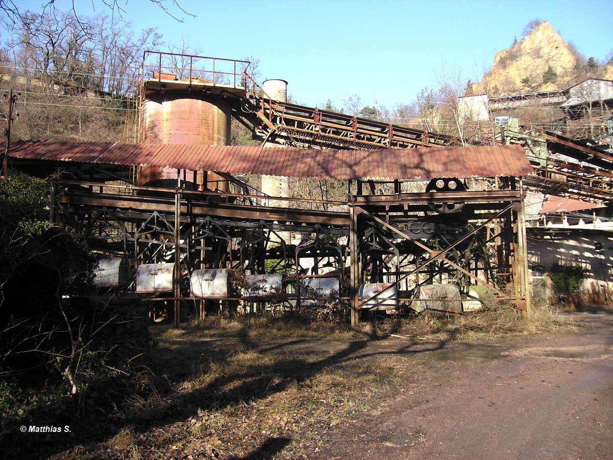 Transportseilbahn im Steinbruch Vatter, Dossenheim