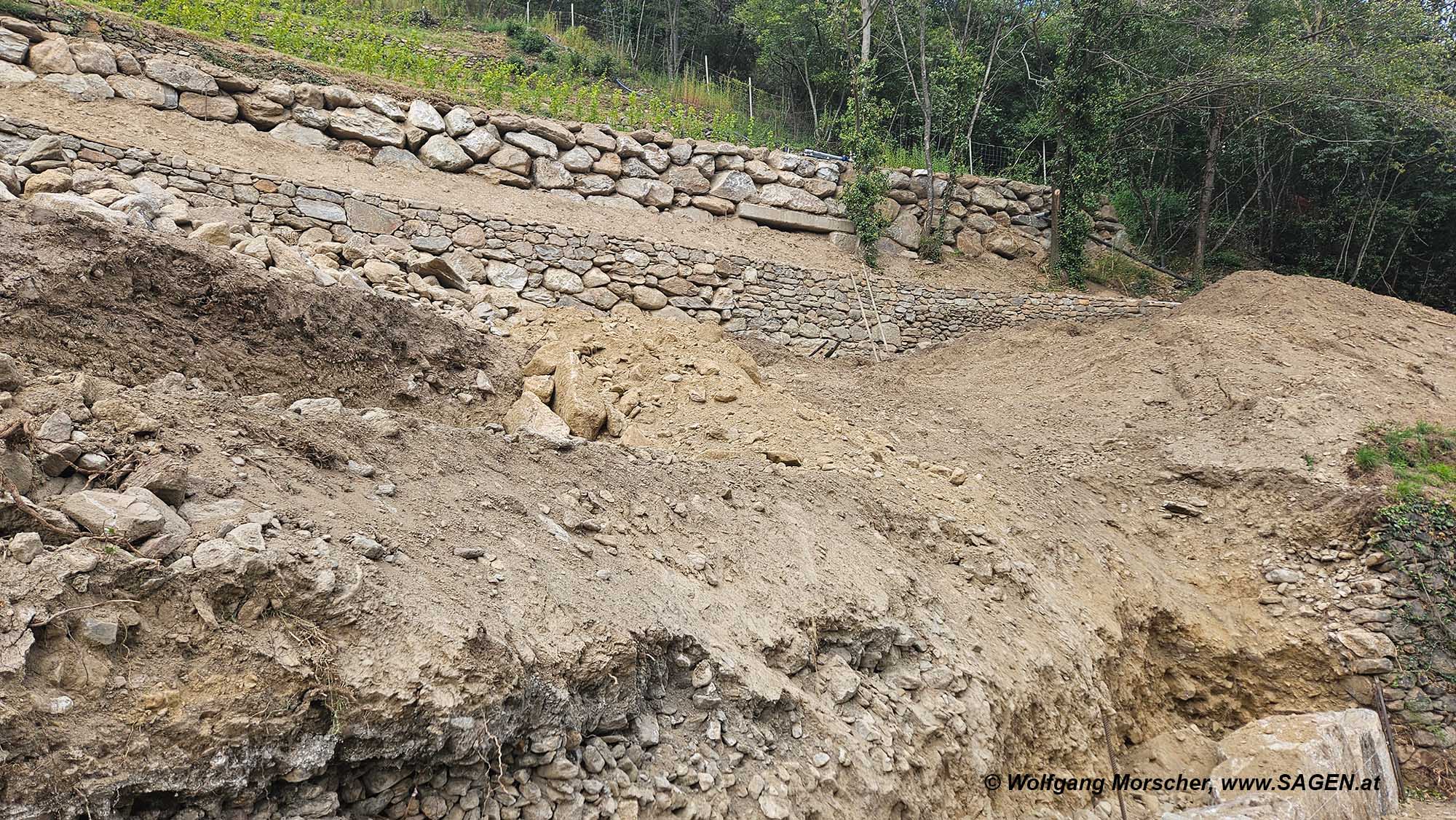 Trockensteinmauer Vinschgau Neubau