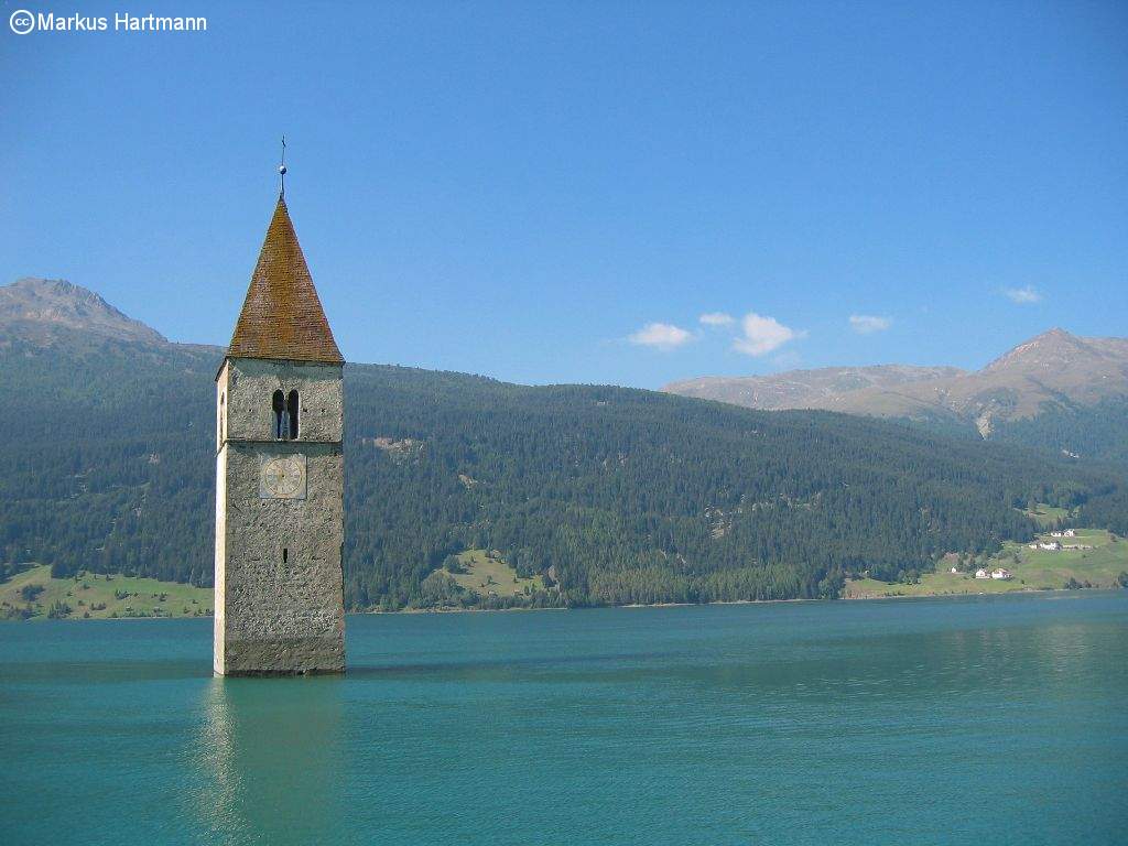 Turm im Reschensee