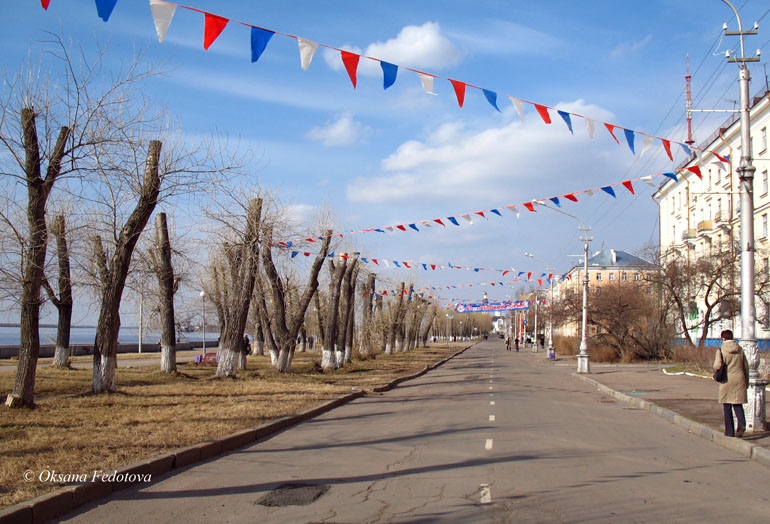 Uferstrasse in Archangelsk