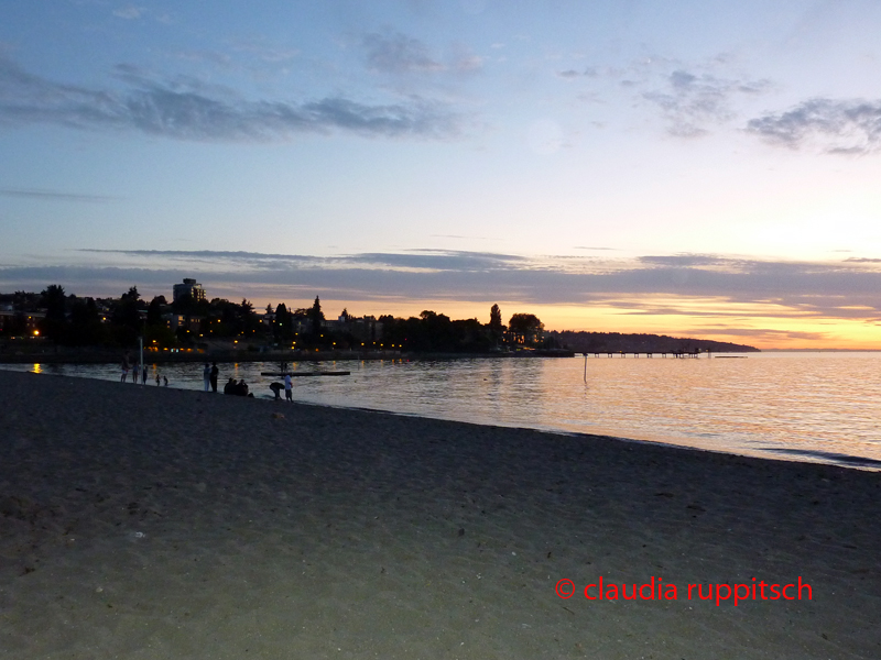 Vancouver, Sonnenuntergang am Kitsilano Beach